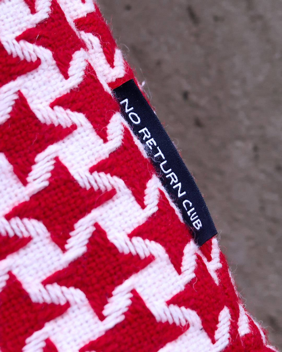 Houndstooth Red + Oyster Headcover