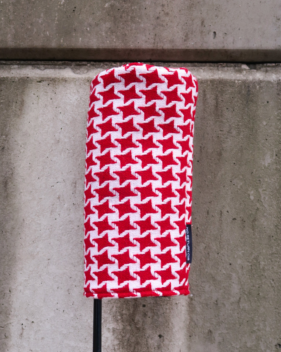 Houndstooth Red + Oyster Headcover
